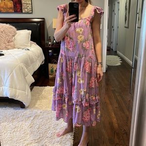 Betsey Jonhson floral purple dress size S used once